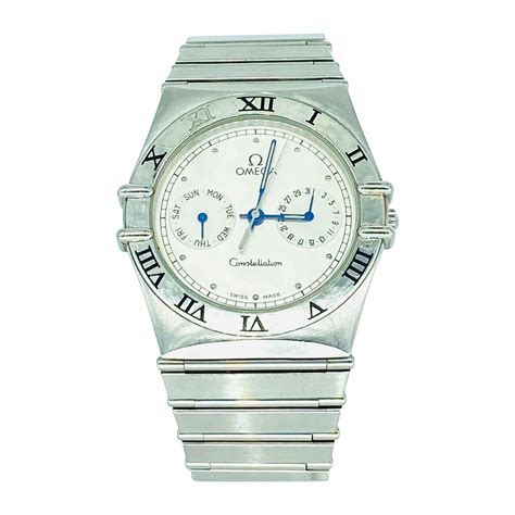omega constellation stainless steel date mens watches